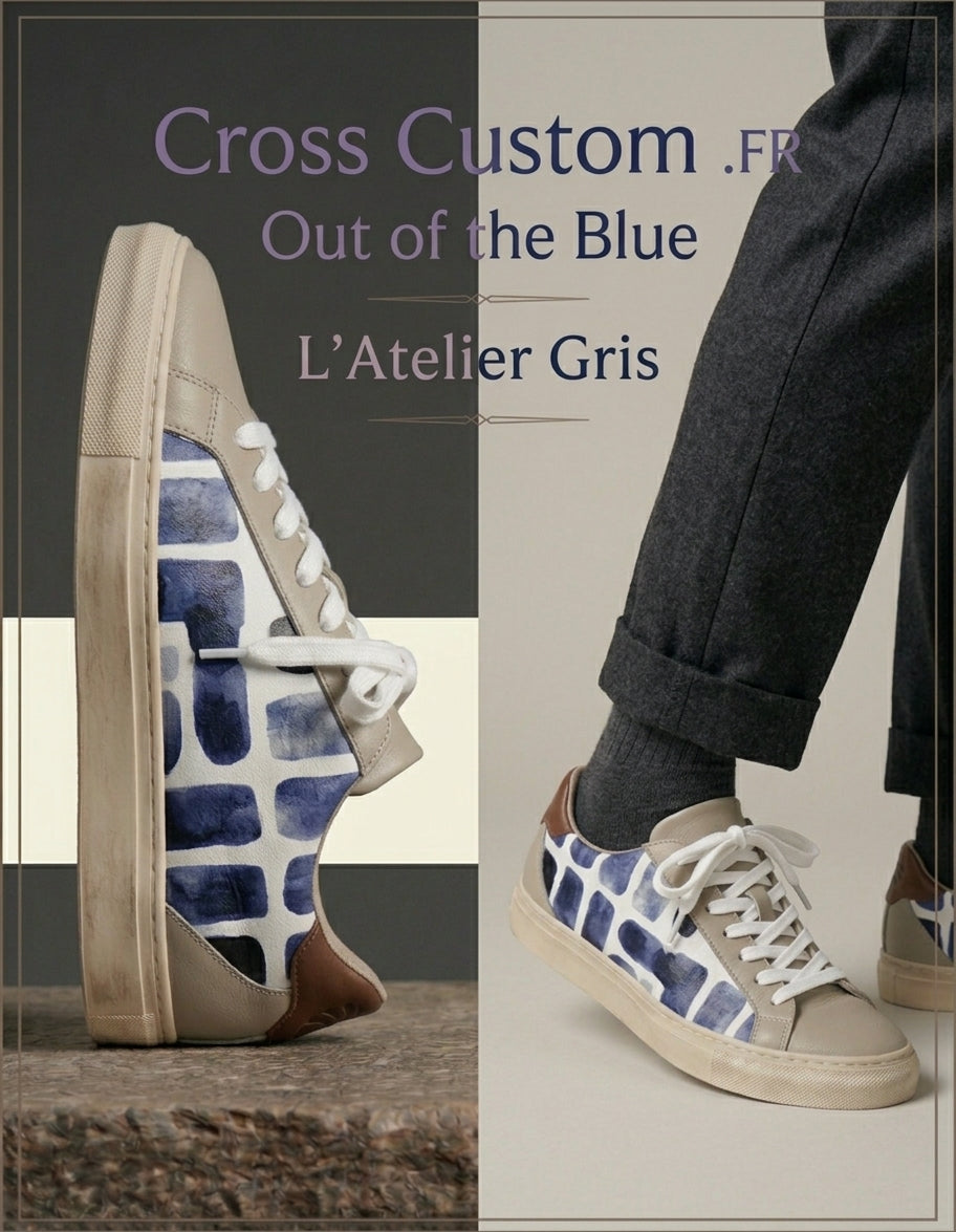 Sneakers customisées L'Atelier Gris